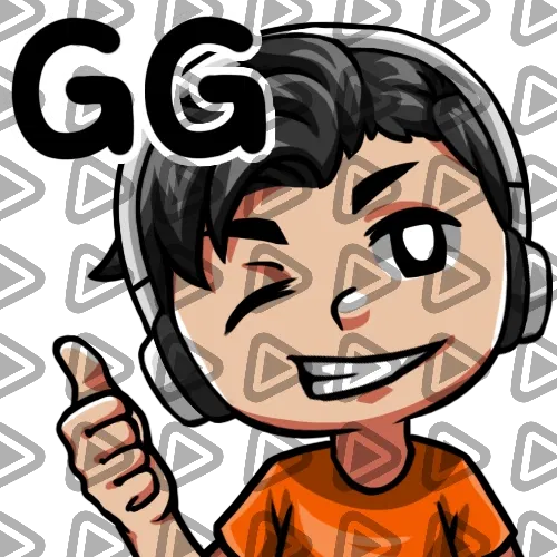 Streamer Male Black Haired - GG (Orange) - Emote