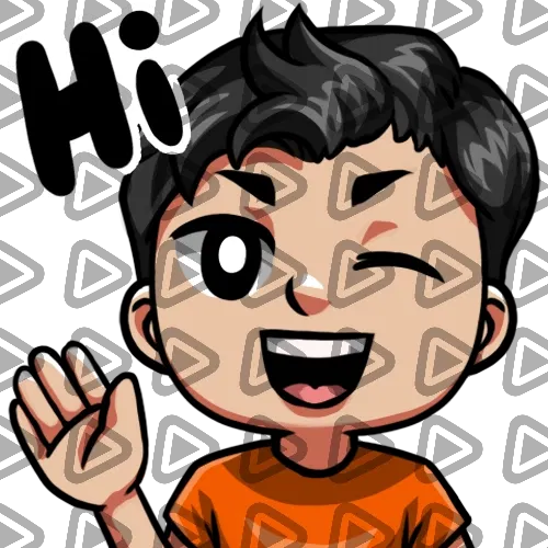 Streamer Male Black Haired - HI (Orange) - Emote