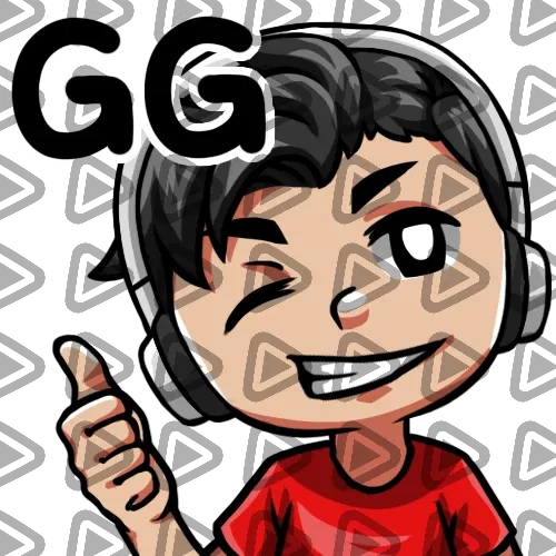 Streamer Male Black Haired - GG (Red) - Emote