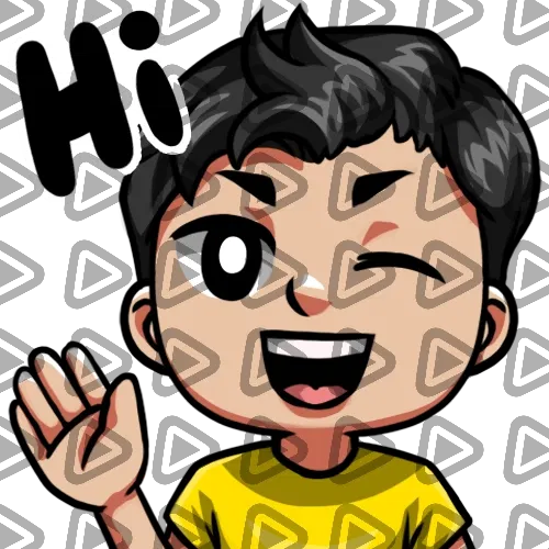 Streamer Male Black Haired - HI (Yellow) - Emote