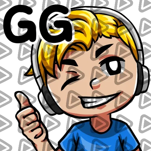 Streamer Male Blonde - GG (Blue) - Emote
