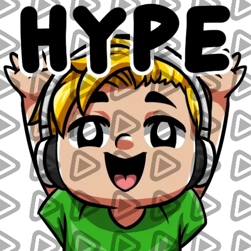 Streamer Male Blonde - HYPE (Green) - Emote