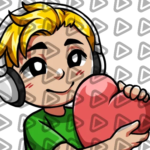 Streamer Male Blonde - LOVE (Green) - Emote