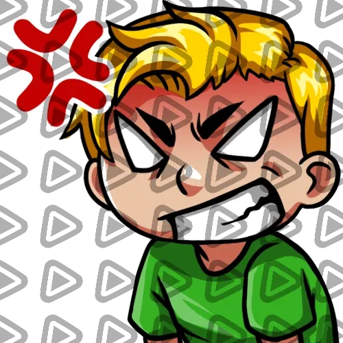 Streamer Male Blonde - RAGE (Green) - Emote