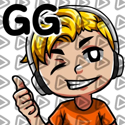 Streamer Male Blonde - GG (Orange) - Emote