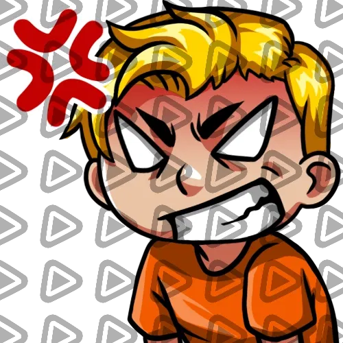 Streamer Male Blonde - RAGE (Orange) - Emote