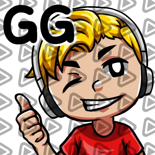 Streamer Male Blonde - GG (Red) - Emote