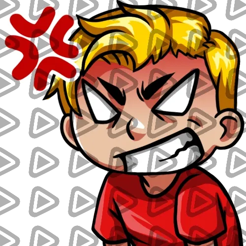 Streamer Male Blonde - RAGE (Red) - Emote