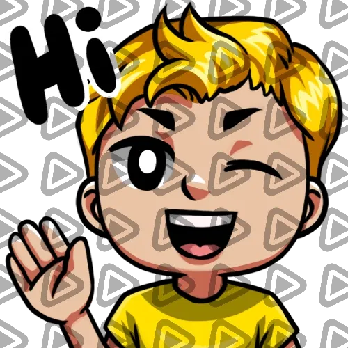 Streamer Male Blonde - HI (Yellow) - Emote