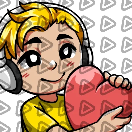 Streamer Male Blonde - LOVE (Yellow) - Emote