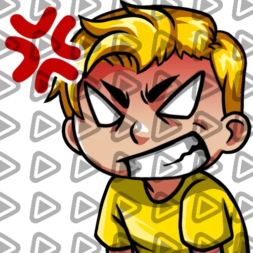 Streamer Male Blonde - RAGE (Yellow) - Emote