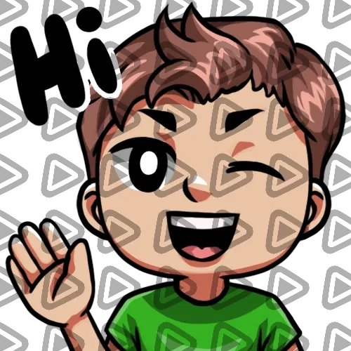 Streamer Male Brunette - HI (Green) - Emote
