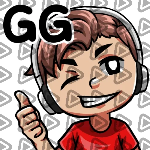 Streamer Male Brunette - GG (Red) - Emote