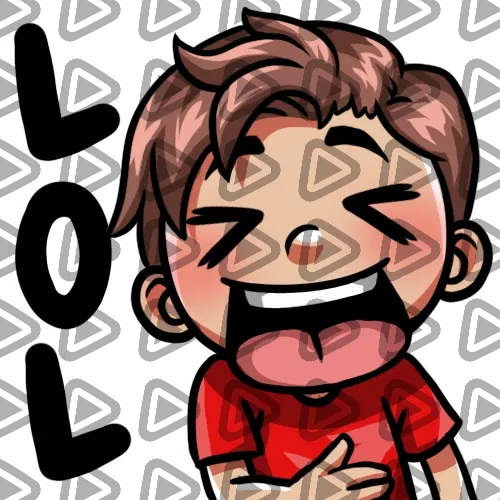 Streamer Male Brunette - LOL (Red) - Emote
