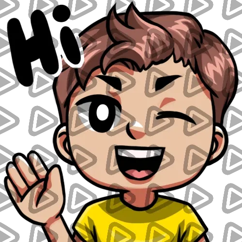Streamer Male Brunette - HI (Yellow) - Emote