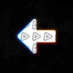 Neon Orange - Streamdeck Icon (Arrow Left)