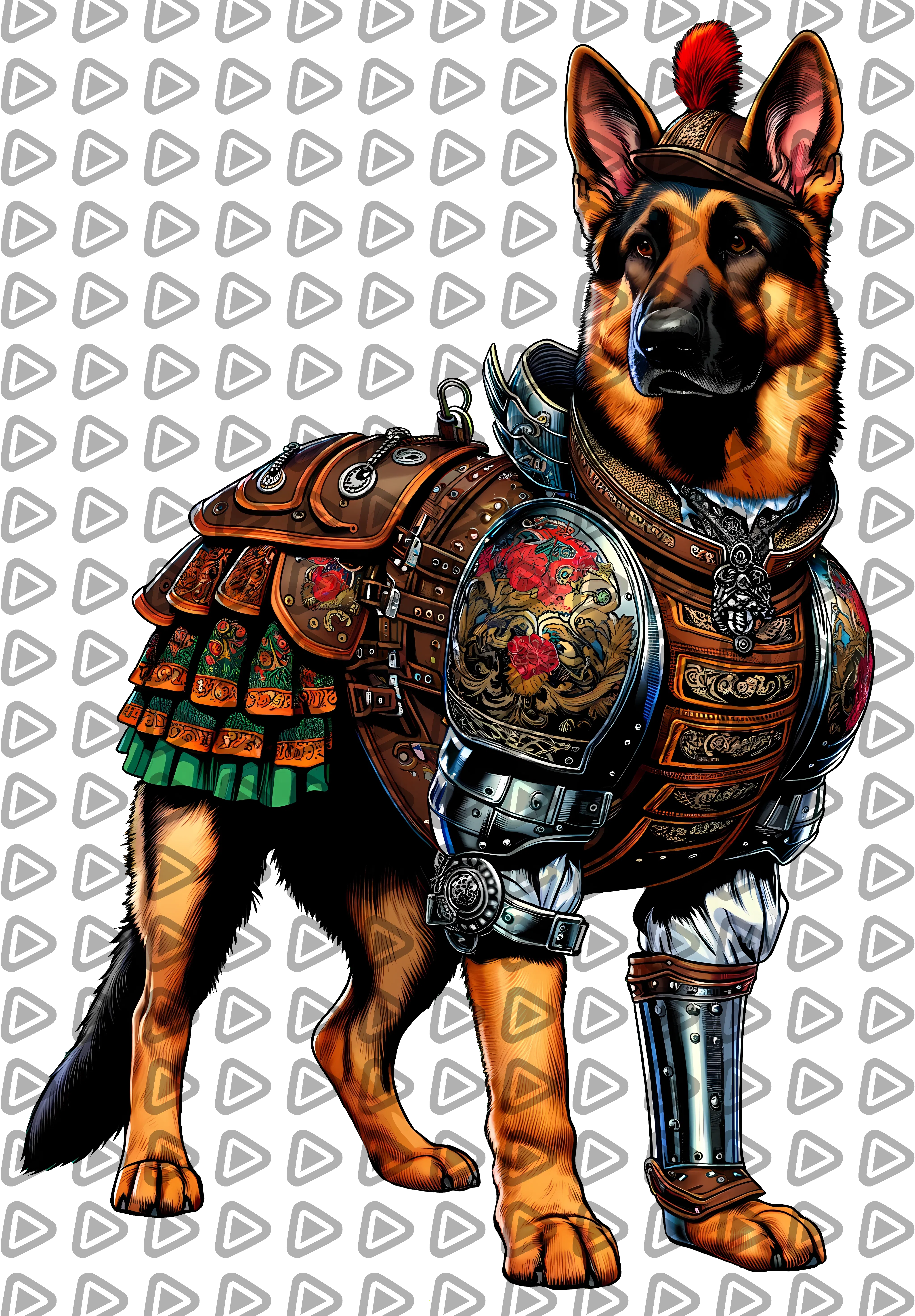 German Shepherd Knight - Animal