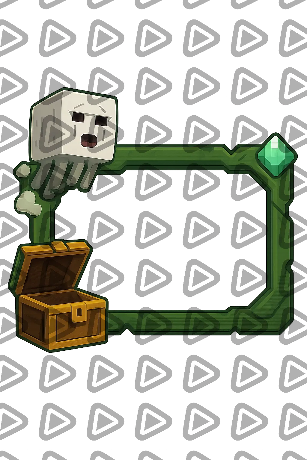 Minecraft - Bold Ghast Treasure - Webcam Frame - Webcam Blank