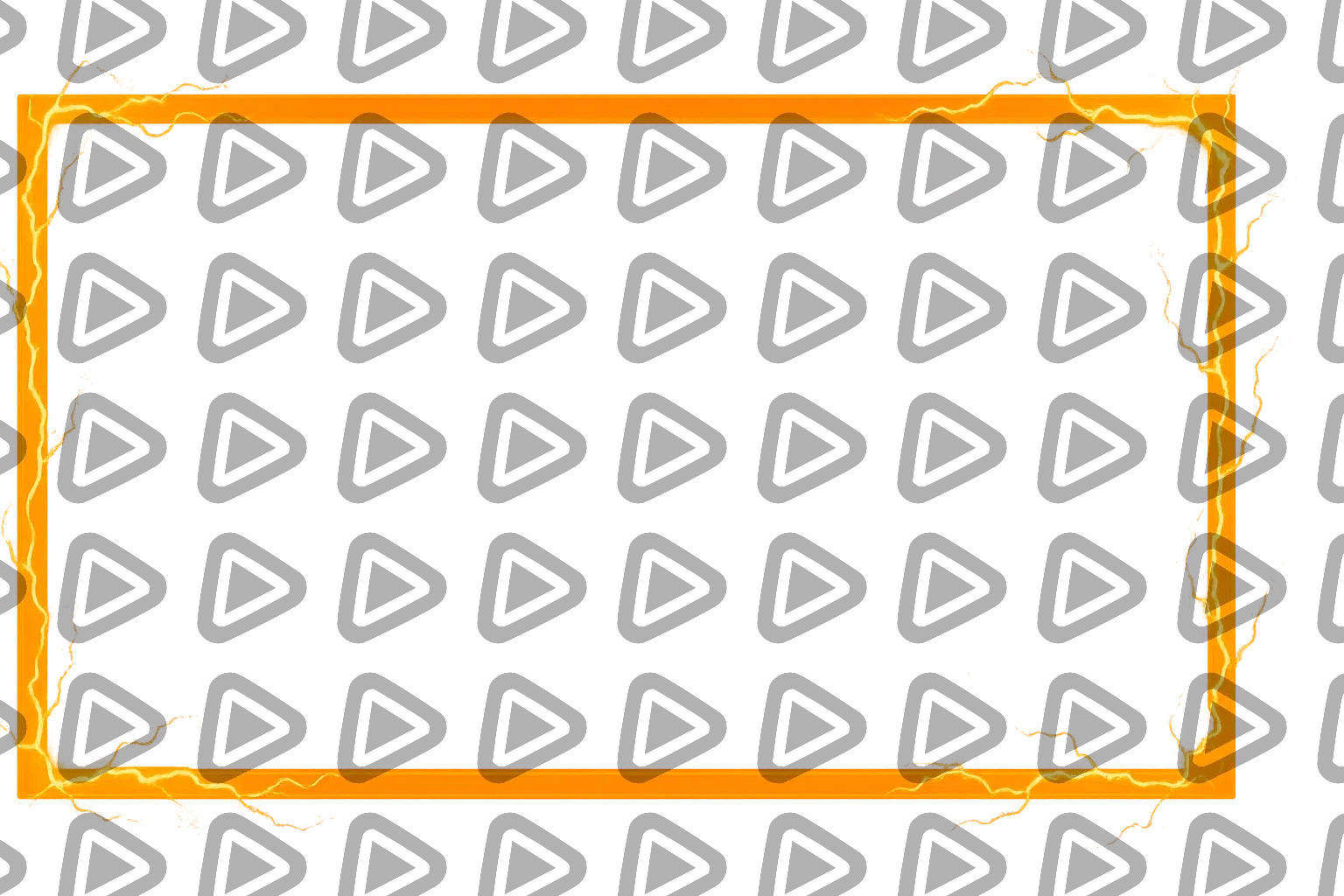 Orange Webcam frame with lightning - Webcam Blank