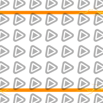 Orange Webcam frame with lightning - Webcam Blank