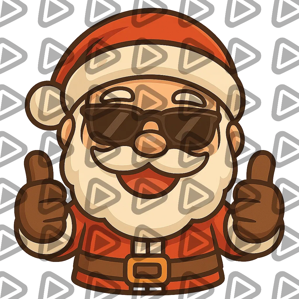 Santa Claus Chibi - Cool - Emote