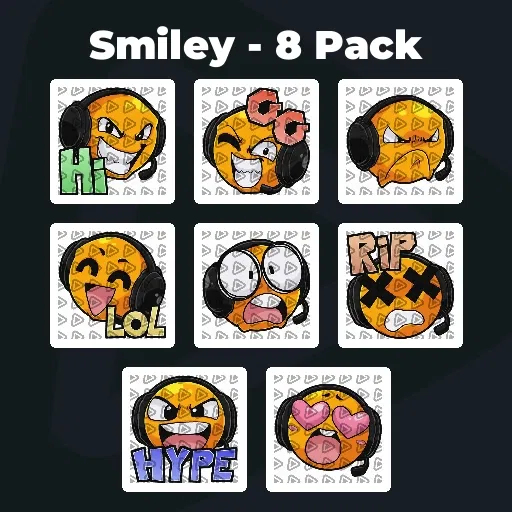 Smiley - 8 Pack