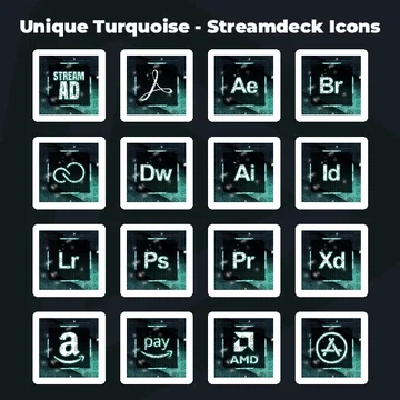 Unique Turquoise - Streamdeck Icons