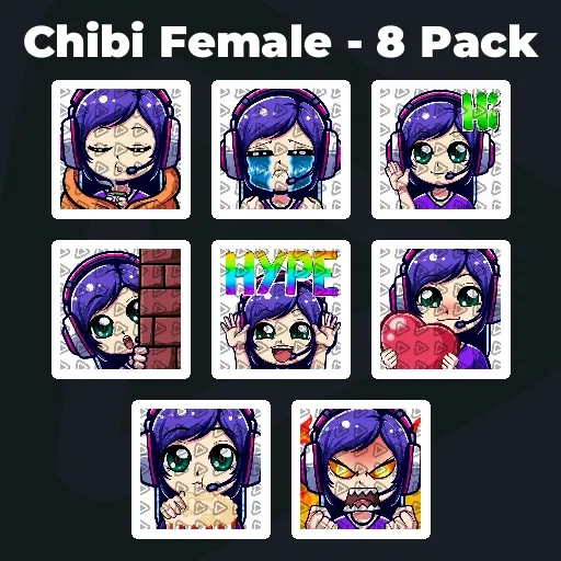 Chibi Female - 8 Pack