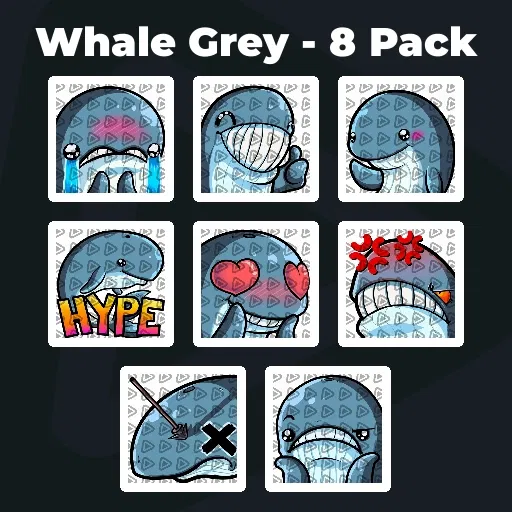 Whale Grey - 8 Pack