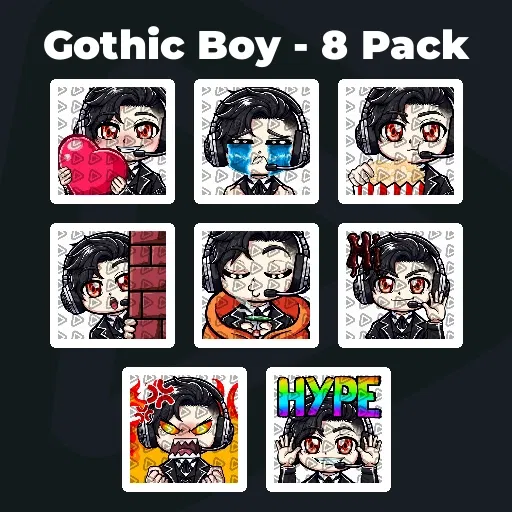 Gothic Boy - 8 Pack