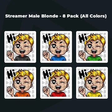 Streamer Male Blonde - 8 Pack (All Colors)