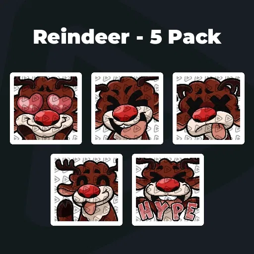 Reindeer - 5 Pack