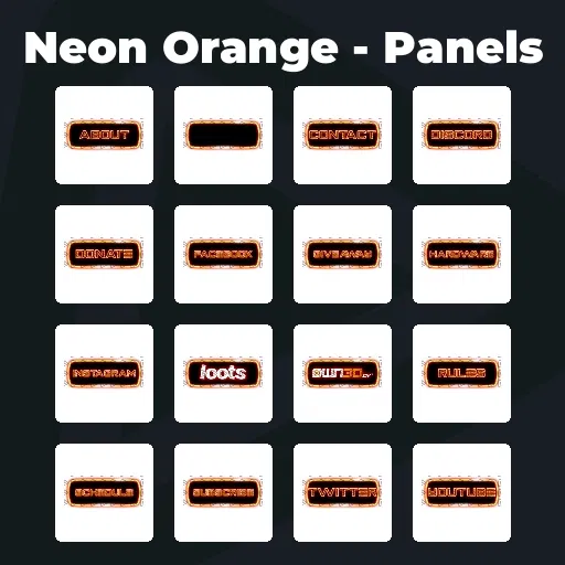 Neon Orange - Panels