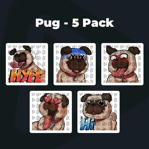 Pug - 5 Pack