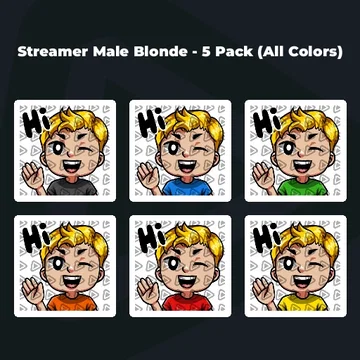 Streamer Male Blonde - 5 Pack (All Colors)