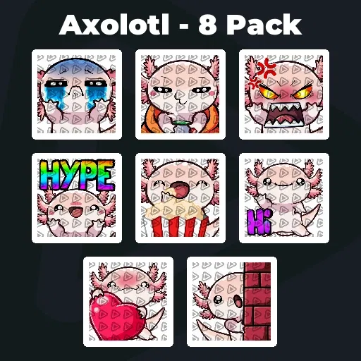 Axolotl - 8 Pack