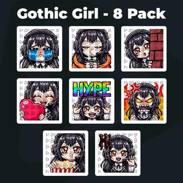 Gothic Girl - 8 Pack