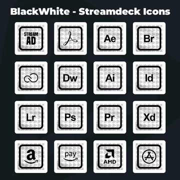 BlackWhite - Streamdeck Icons