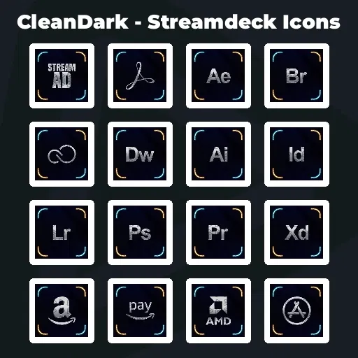CleanDark - Streamdeck Icons