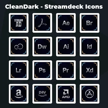 CleanDark - Streamdeck Icons