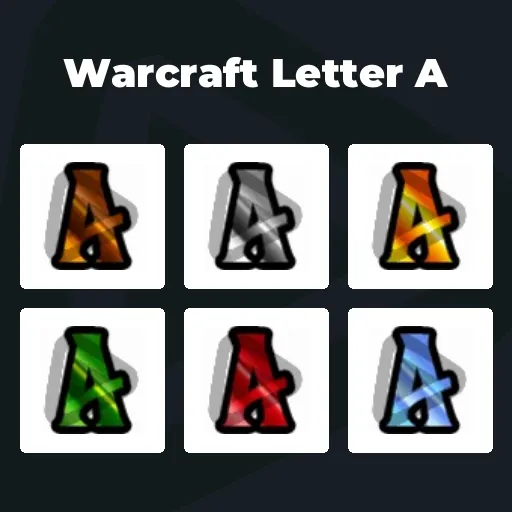 Warcraft Letter A