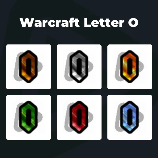 Warcraft Letter O
