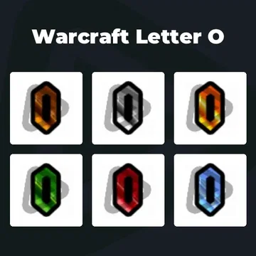 Warcraft Letter O
