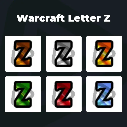 Warcraft Letter Z