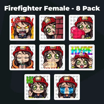Firefighter Female - 8 Pack