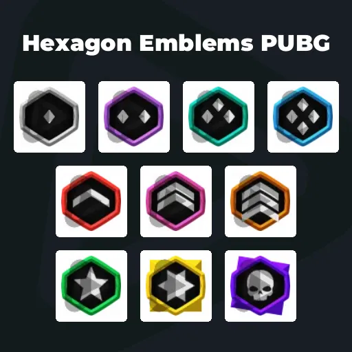 Hexagon Emblems PUBG