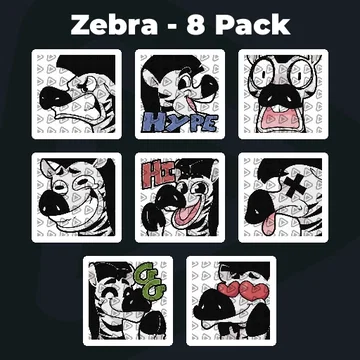 Zebra - 8 Pack