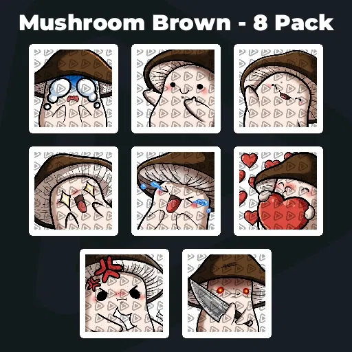 Mushroom Brown - 8 Pack