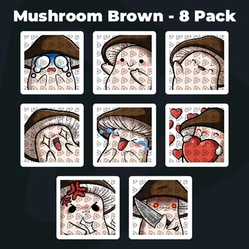Mushroom Brown - 8 Pack