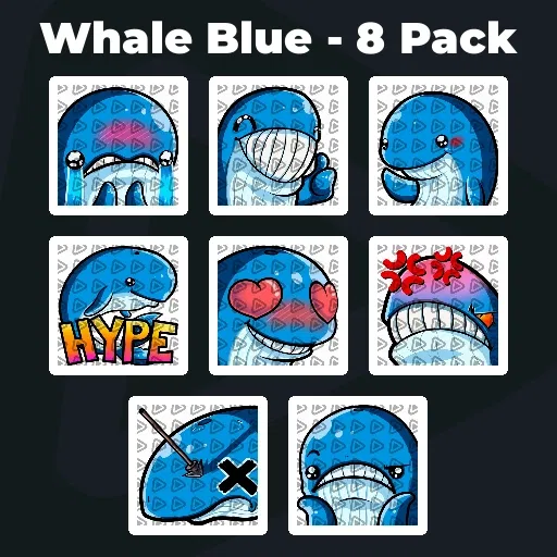 Whale Blue - 8 Pack